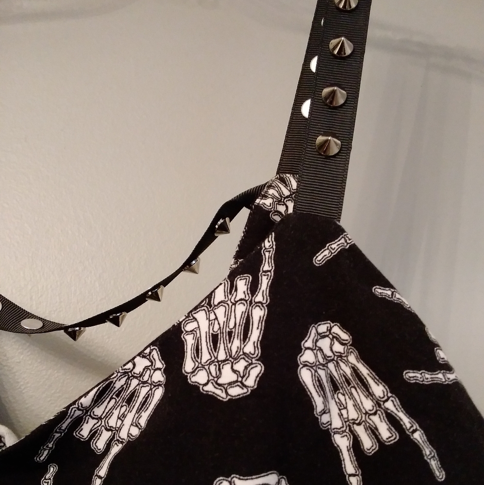 Too Fast Skeleton Hand Studded Tank Top - Picture 3 of 7